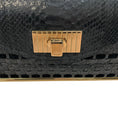 Load image into Gallery viewer, Chloe Black Leather / Suede / Snake Woven Clutch
