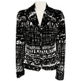 Load image into Gallery viewer, Moschino Cheap and Chic Black / White Patterned Velvet Blazer
