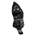 Load image into Gallery viewer, Moschino Cheap and Chic Black / White Patterned Velvet Blazer

