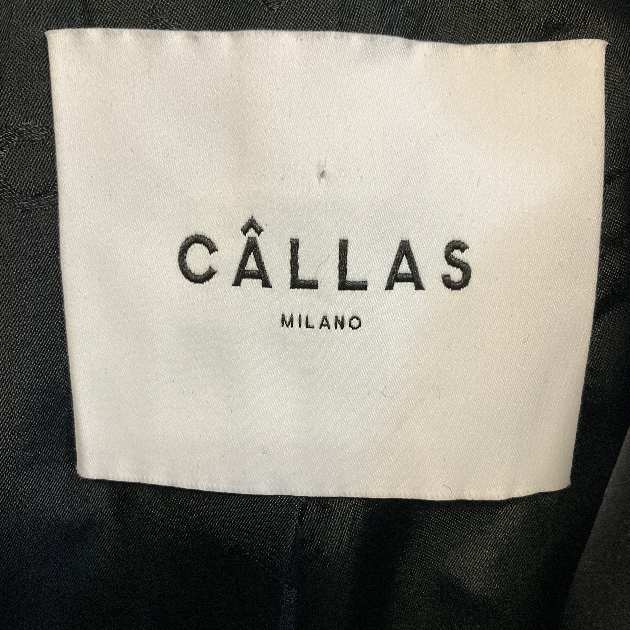 Callas Navy Vittoria Relaxed Double Breasted Tuxedo Jacket