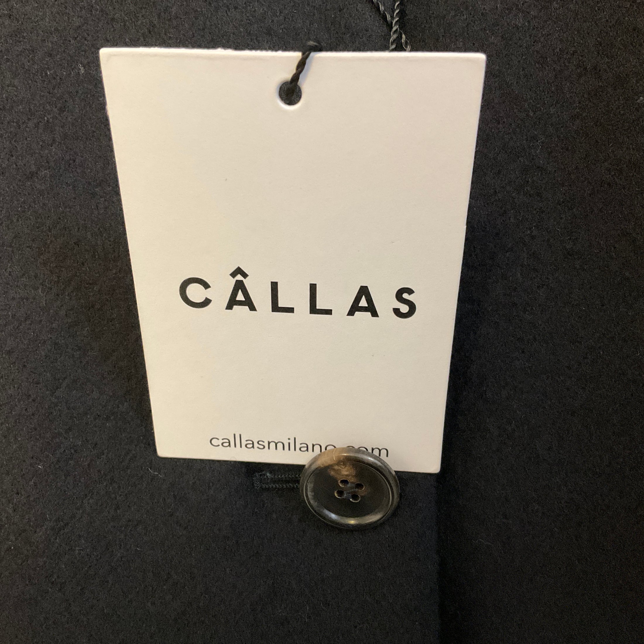 Callas Navy Vittoria Relaxed Double Breasted Tuxedo Jacket