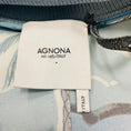 Load image into Gallery viewer, Agnona Light Blue Tropical Print Silk Bomber Jacket
