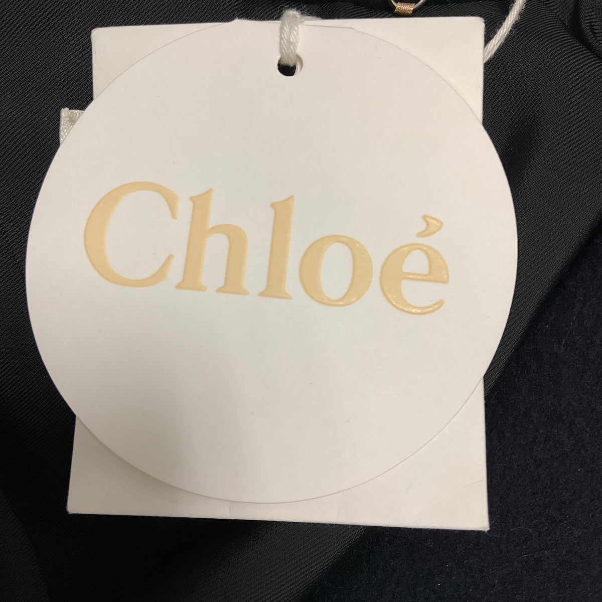 Chloe Abyss Blue Double Breasted Wool and Cashmere Coat with Wool Knit Sleeves
