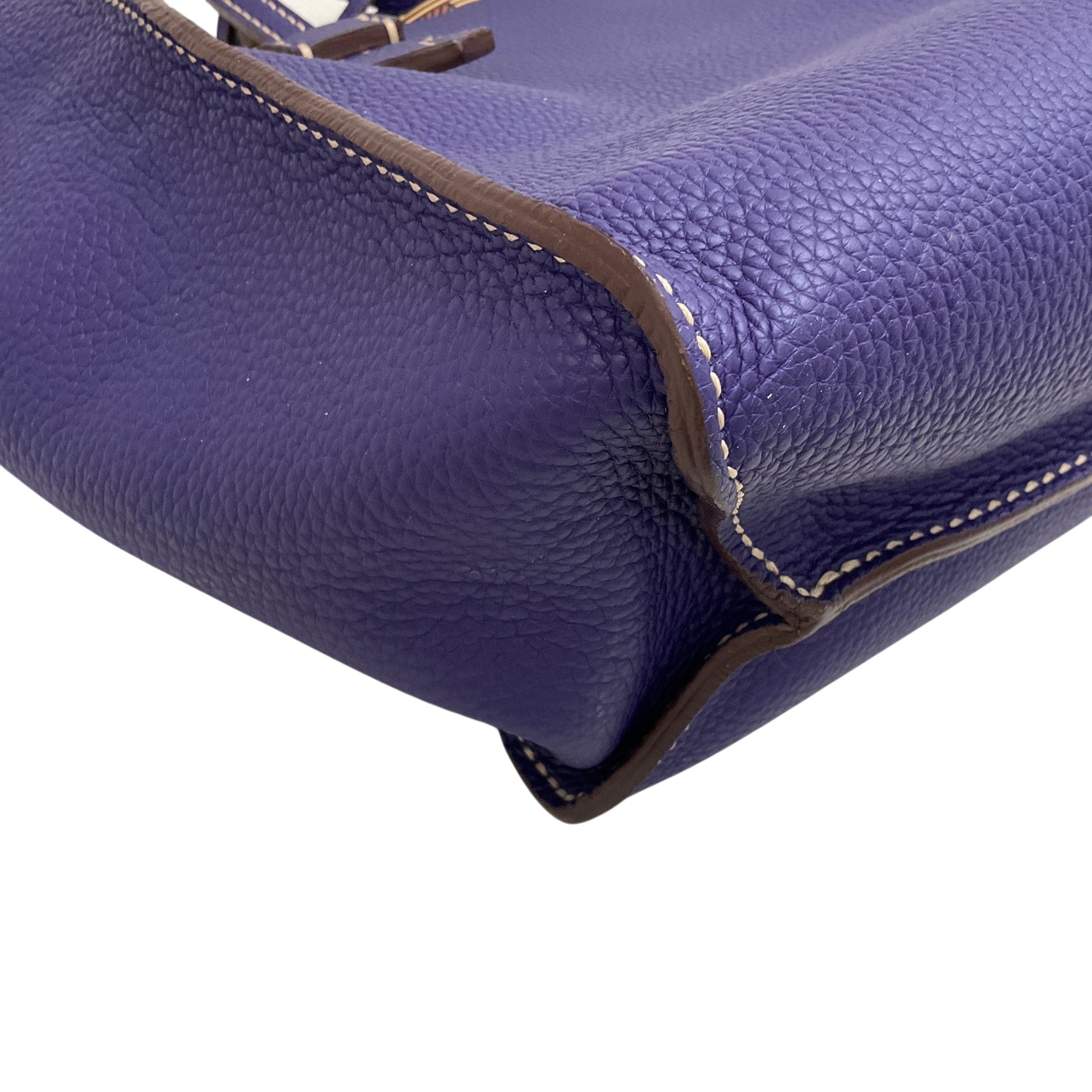 Moreau Paris Purple Calfskin Leather Brégancon Reversible Tote