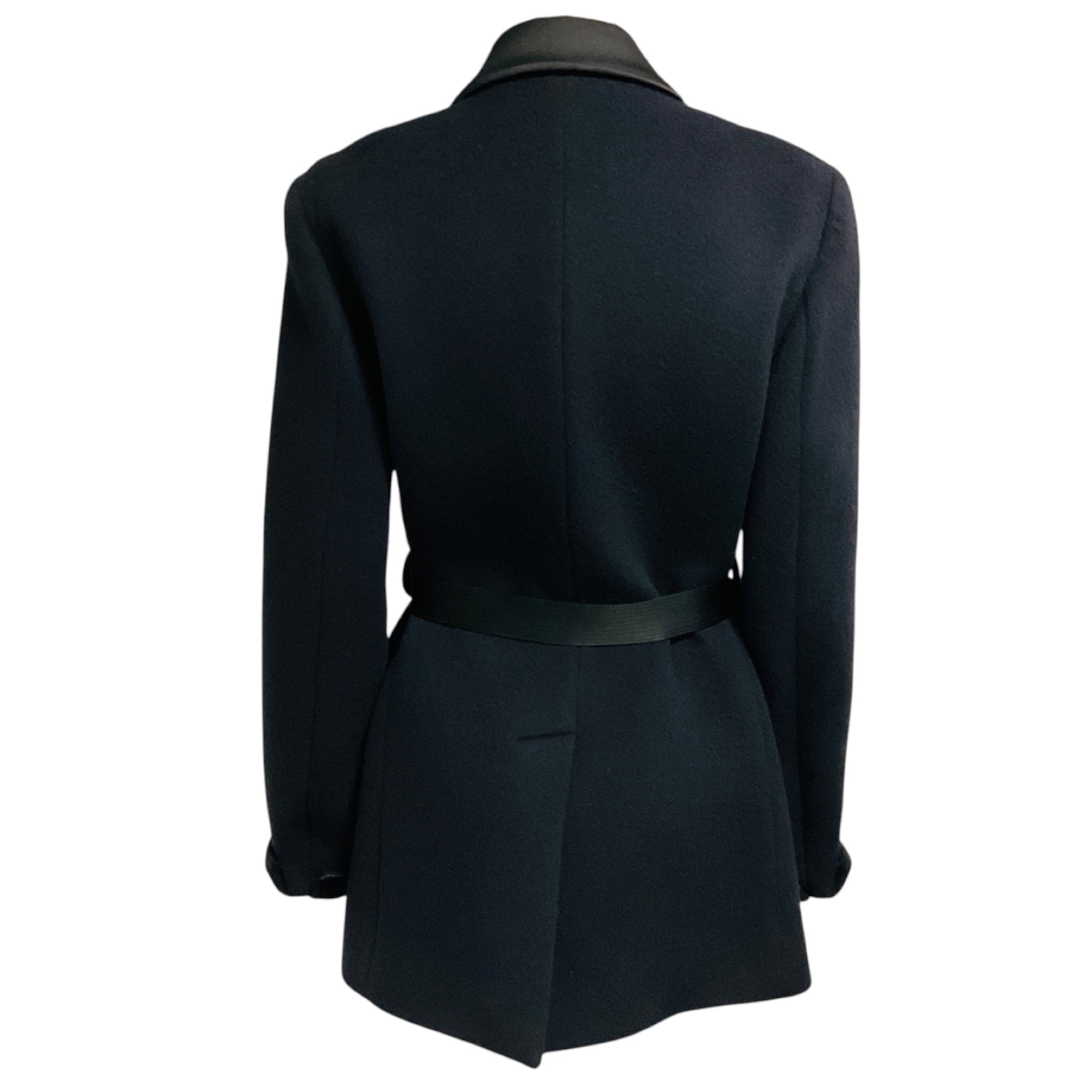 Callas Navy Vittoria Relaxed Double Breasted Tuxedo Jacket