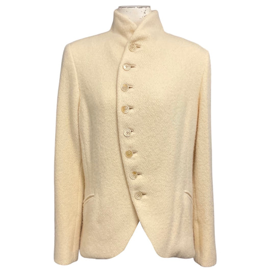 Ralph Lauren Collection Cream Button Front Cashmere Blazer Jacket 