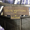 Load image into Gallery viewer, Louis Vuitton Navy Blue / White Fringed Detail Logo Cotton Coat
