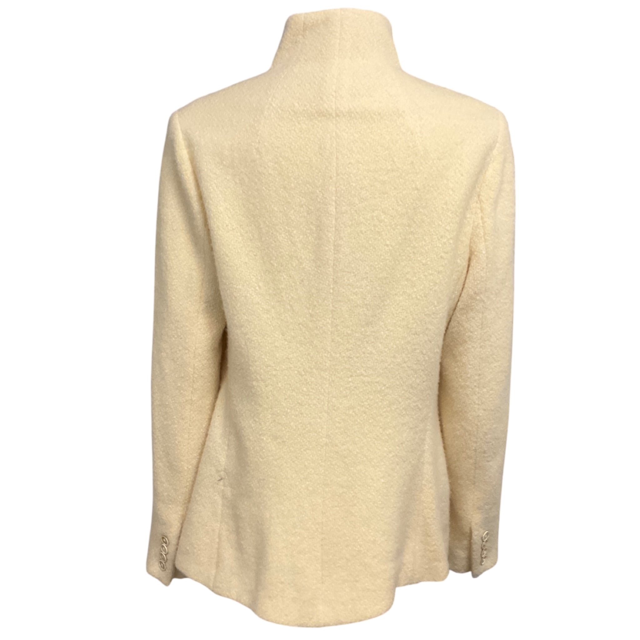 Ralph Lauren Collection Cream Button Front Cashmere Blazer Jacket