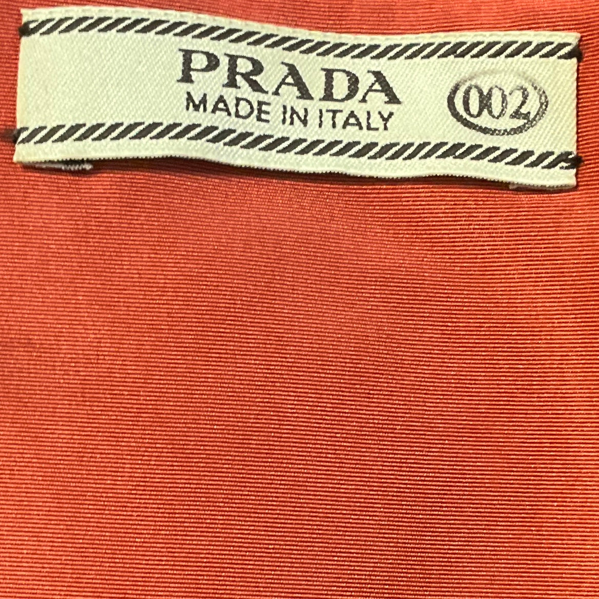 Prada Navy Blue / Burnt Orange Beaded Sleeveless Wool Flared Cocktail Dress