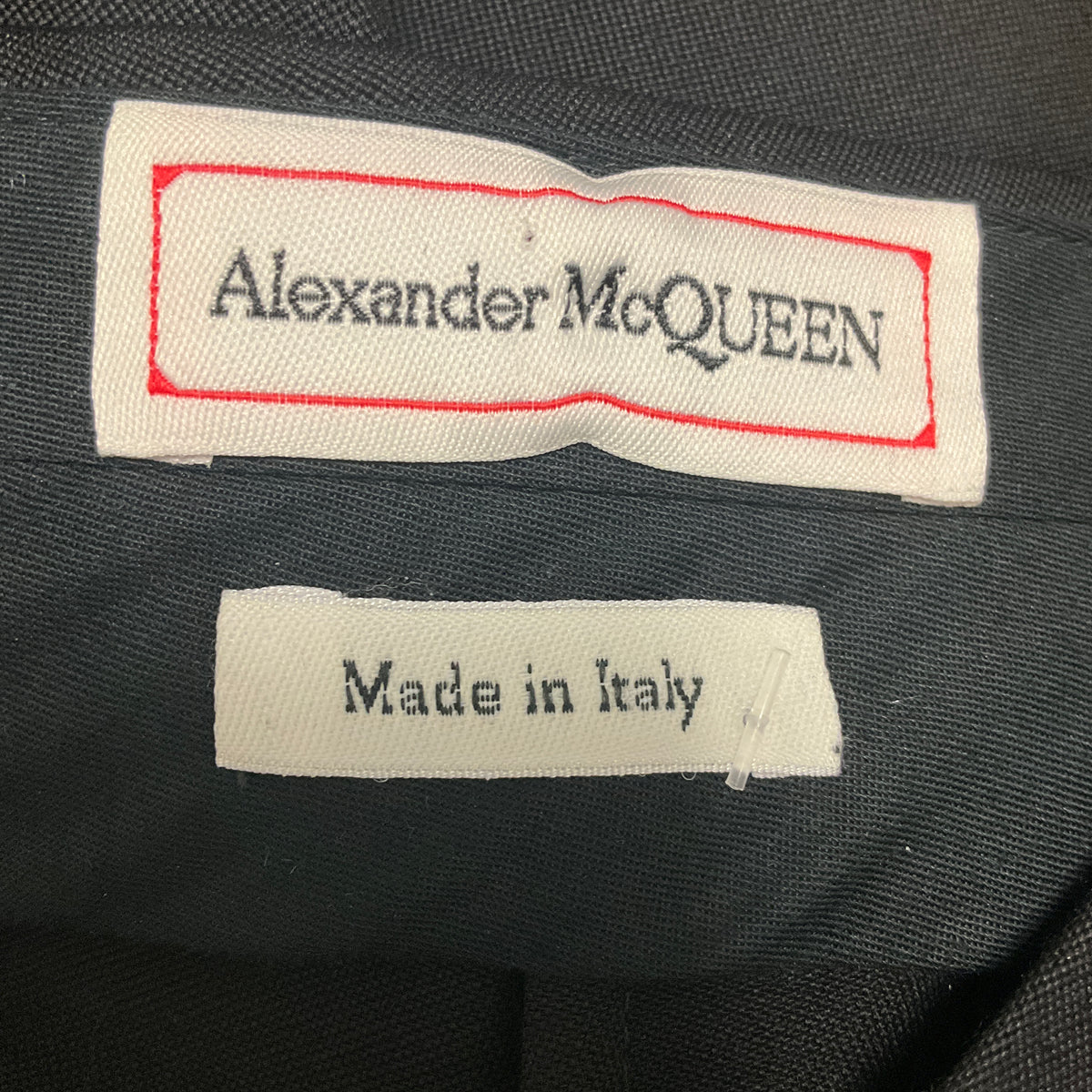 Alexander McQueen Black High Waisted Wide Leg Pants