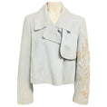 Load image into Gallery viewer, Rocco Ragni Light Blue Suede Lambskin Jacket
