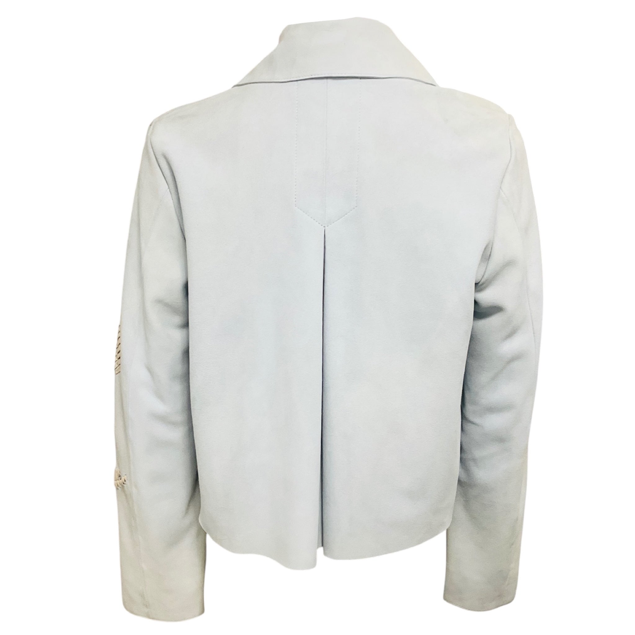 Rocco Ragni Light Blue Suede Lambskin Jacket
