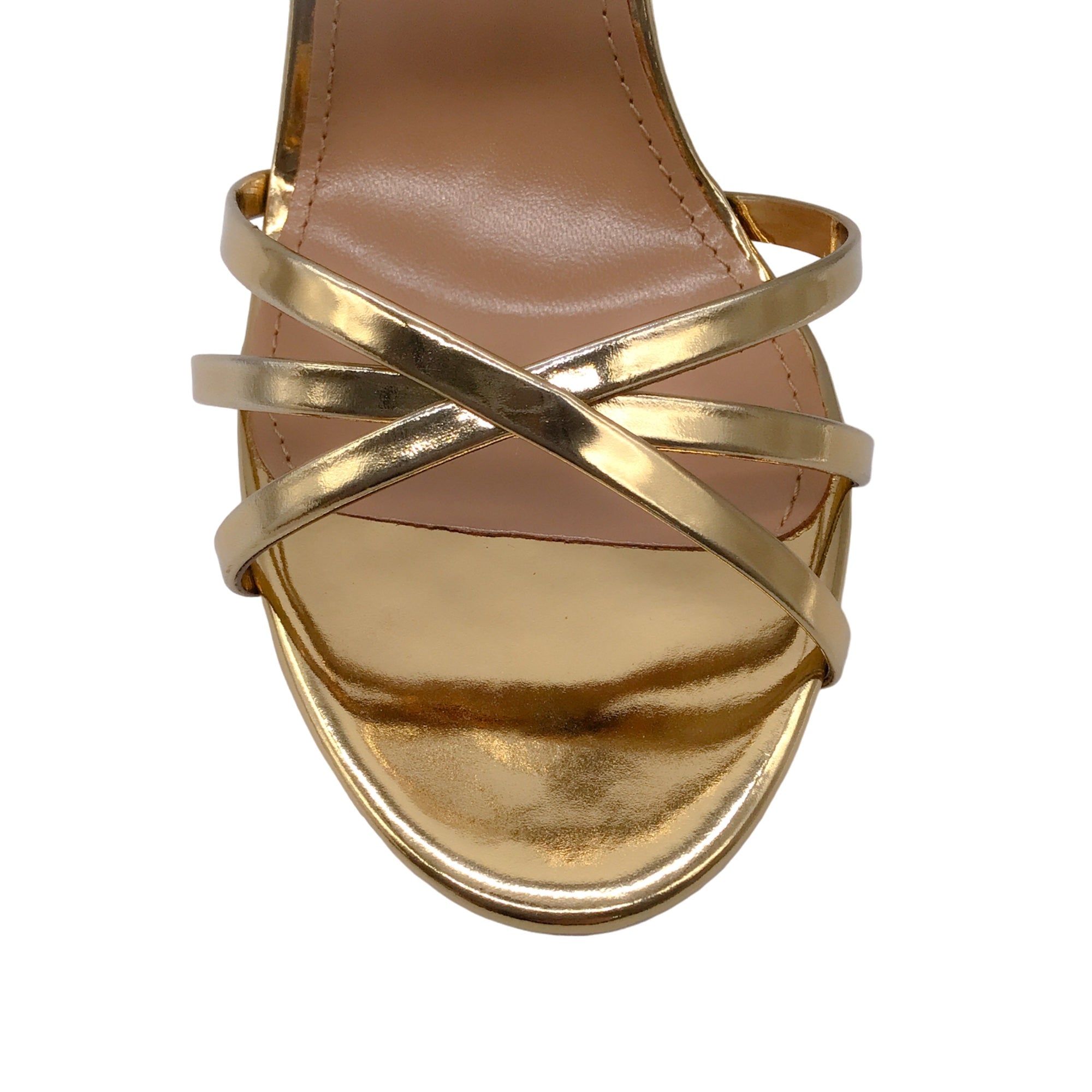Aquazzura Gold Metallic High Heeled Leather Sandals