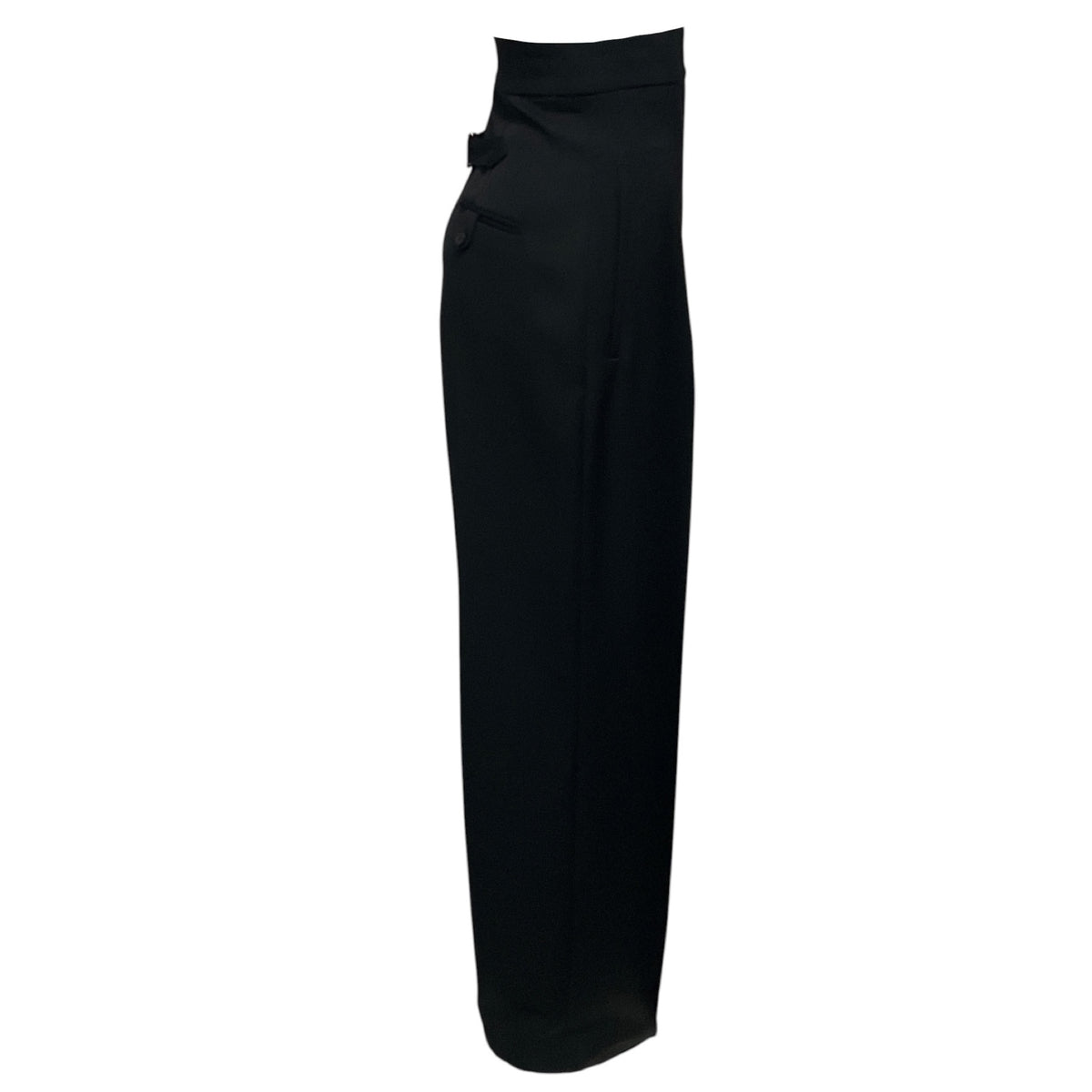 Alexander McQueen Black High Waisted Wide Leg Pants
