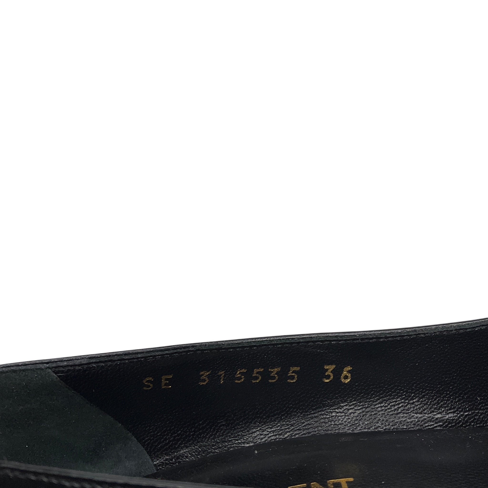 Saint Laurent Black Classic Pointed Toe Leather Pumps