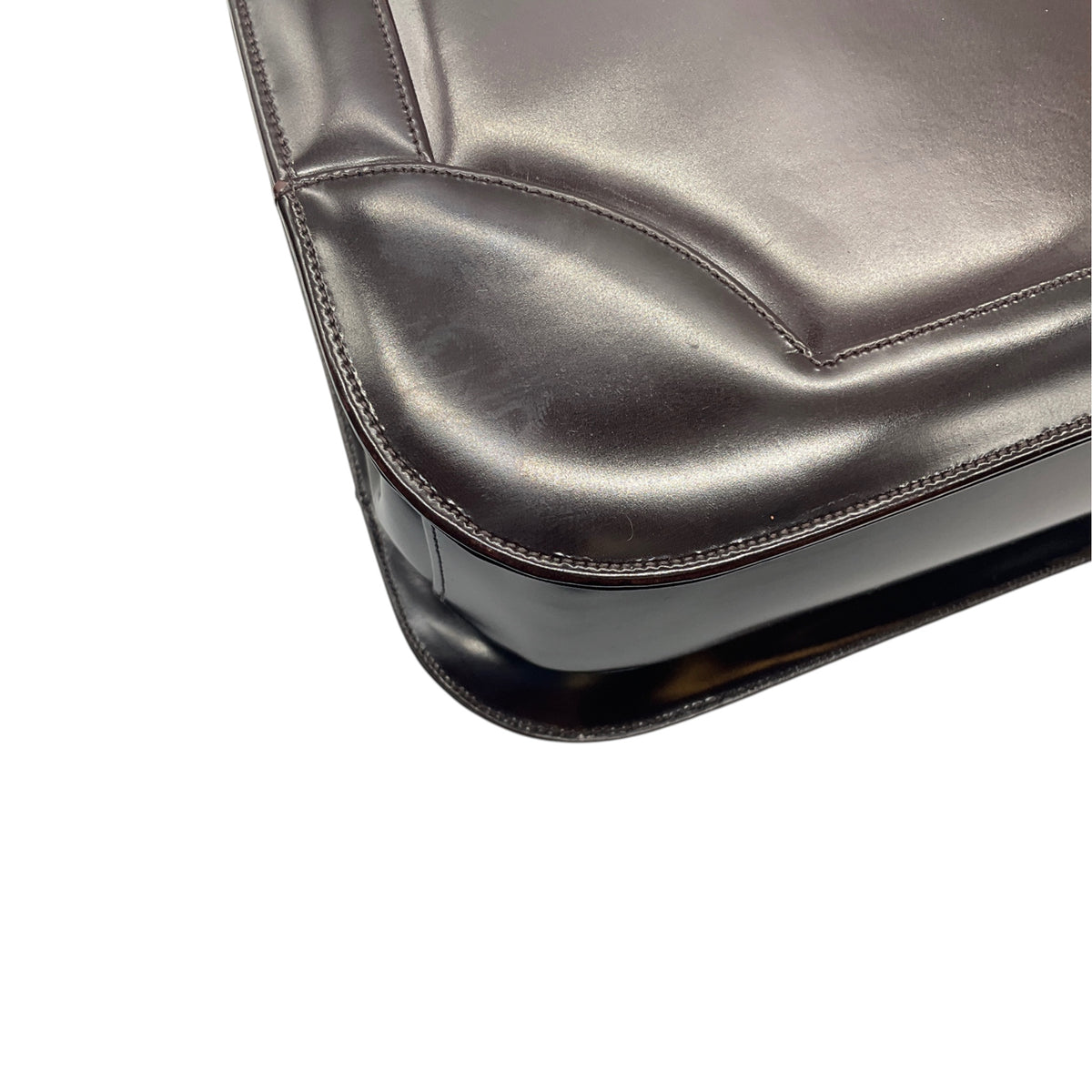 Judith Leiber Brown Leather Top Handle Bag