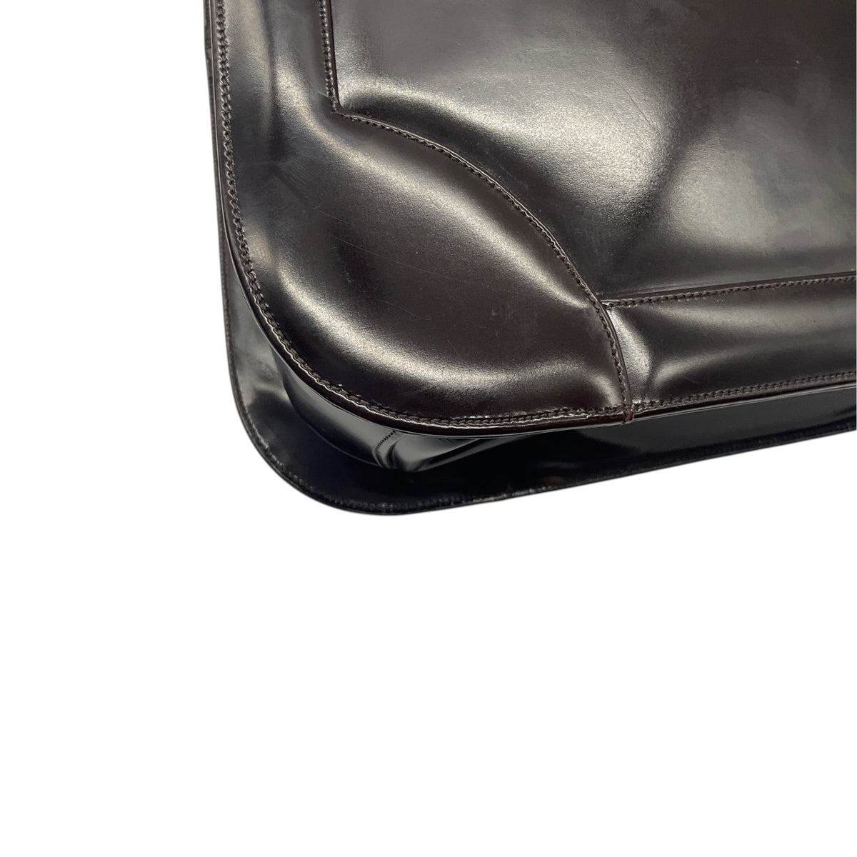 Judith Leiber Brown Leather Top Handle Bag