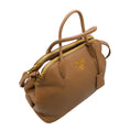 Load image into Gallery viewer, Prada Camel Double Zip Convertible Dome Tote Vitello Daino Handbag
