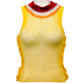 Load image into Gallery viewer, Marni Yellow Wool Open Knit Sleeveless Sweater

