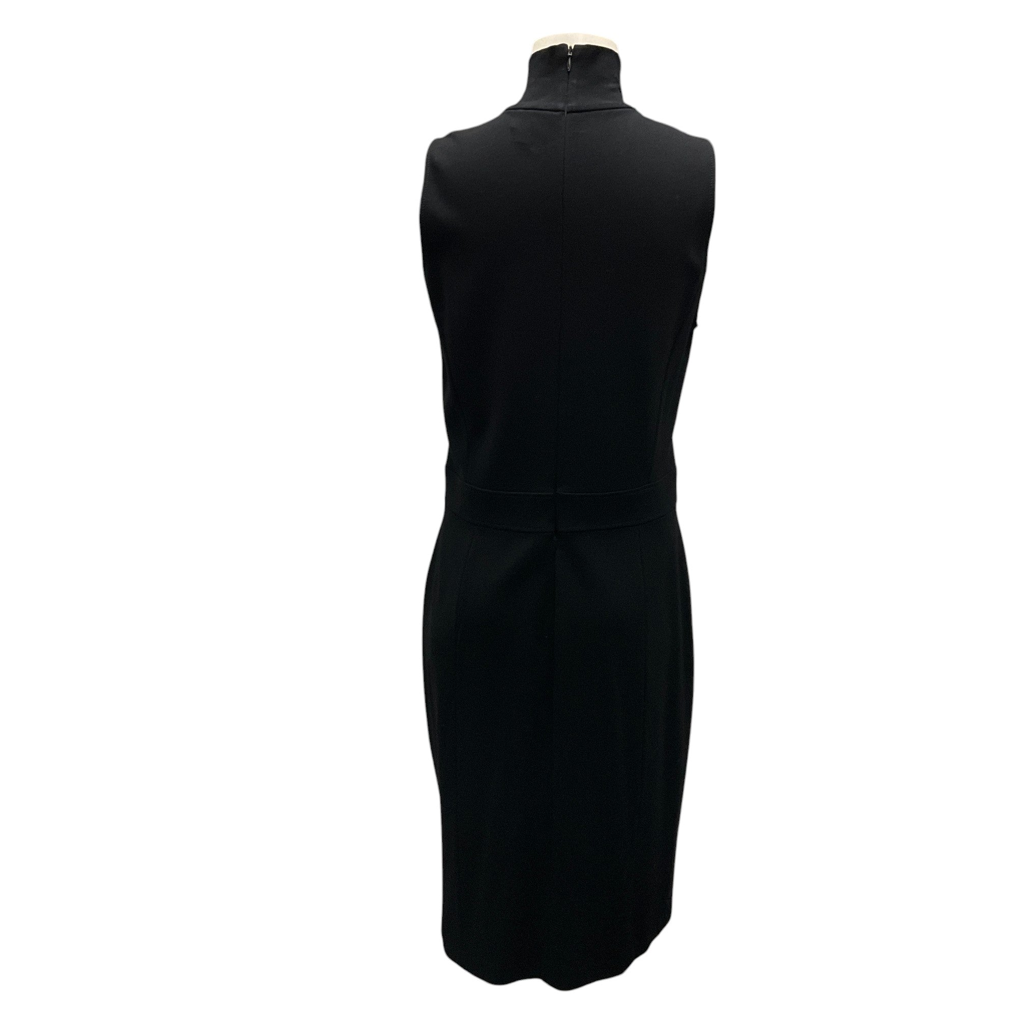 Armani Collezioni Black Sleeveless Viscose Knit Midi Dress