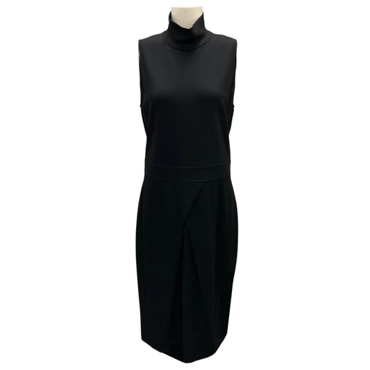 Armani Collezioni Black Sleeveless Viscose Knit Midi Dress