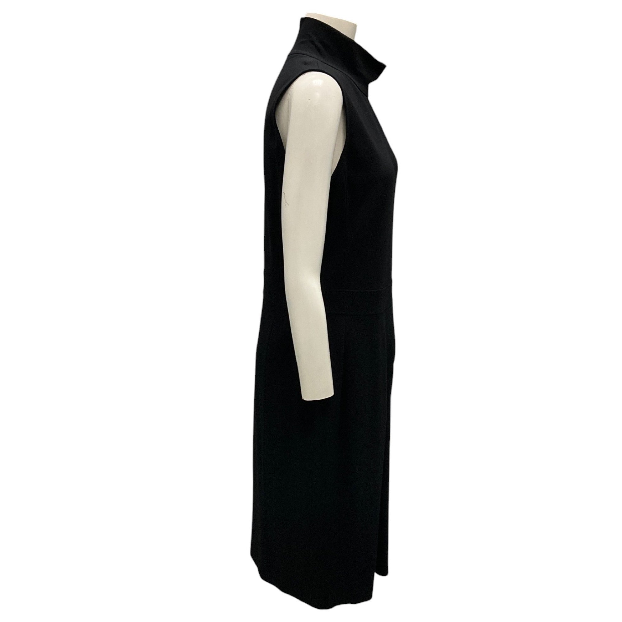 Armani Collezioni Black Sleeveless Viscose Knit Midi Dress