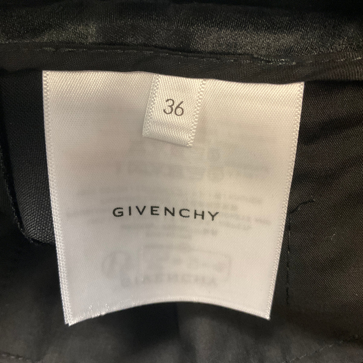 Givenchy Black Wide Leg Tailored Wool Trousers