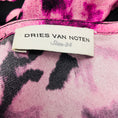 Load image into Gallery viewer, Dries Van Noten Pink / Black Multi Printed Silk Midi Dress
