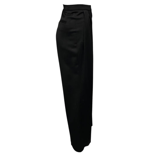 Givenchy Black Wide Leg Tailored Wool Trousers