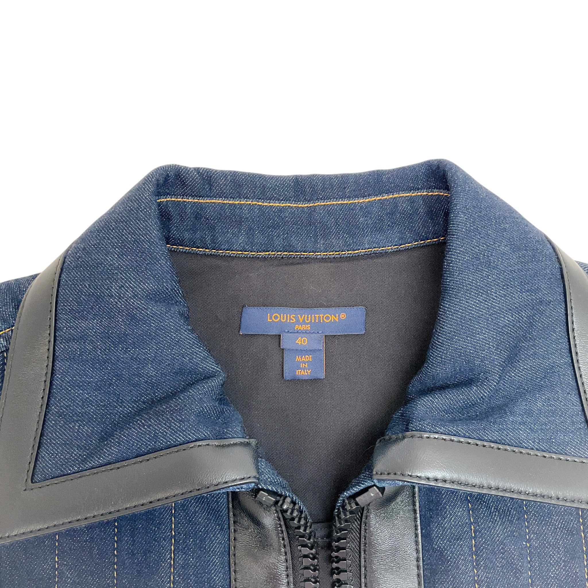 Louis Vuitton Blue Denim Zip Front Dress