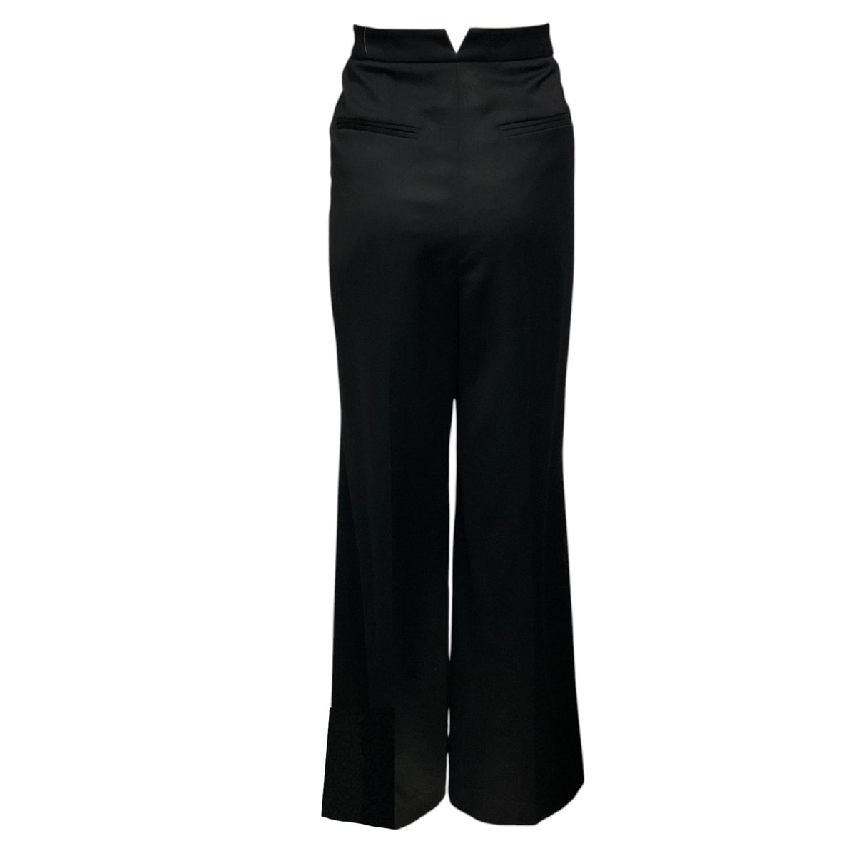 Givenchy Black Wide Leg Tailored Wool Trousers
