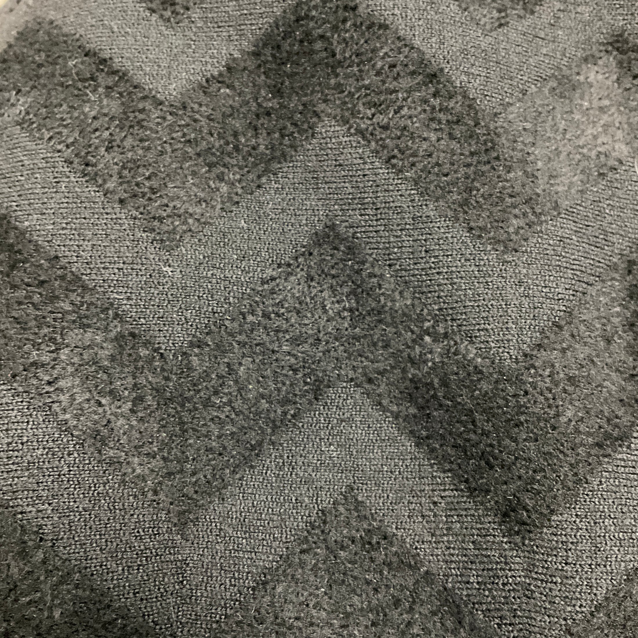 Alaia Black Chevron Chenille Knit Sleeveless Flared Dress