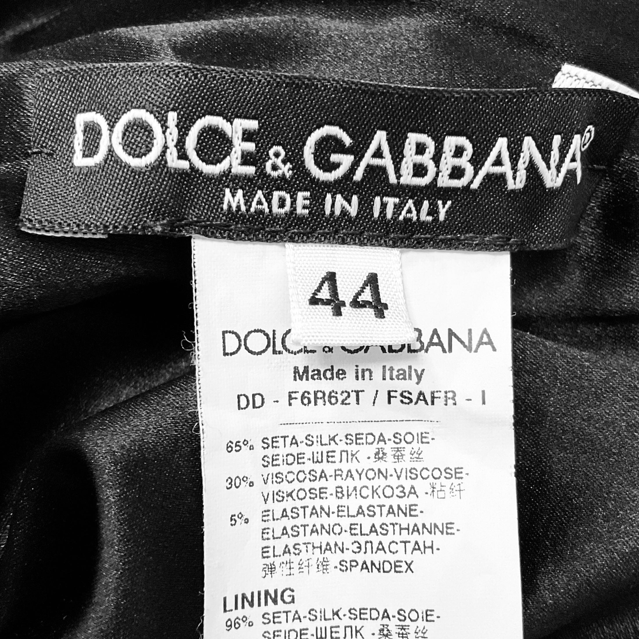 Dolce & Gabbana Black Multi Floral and Leopard Print Silk Mini Dress