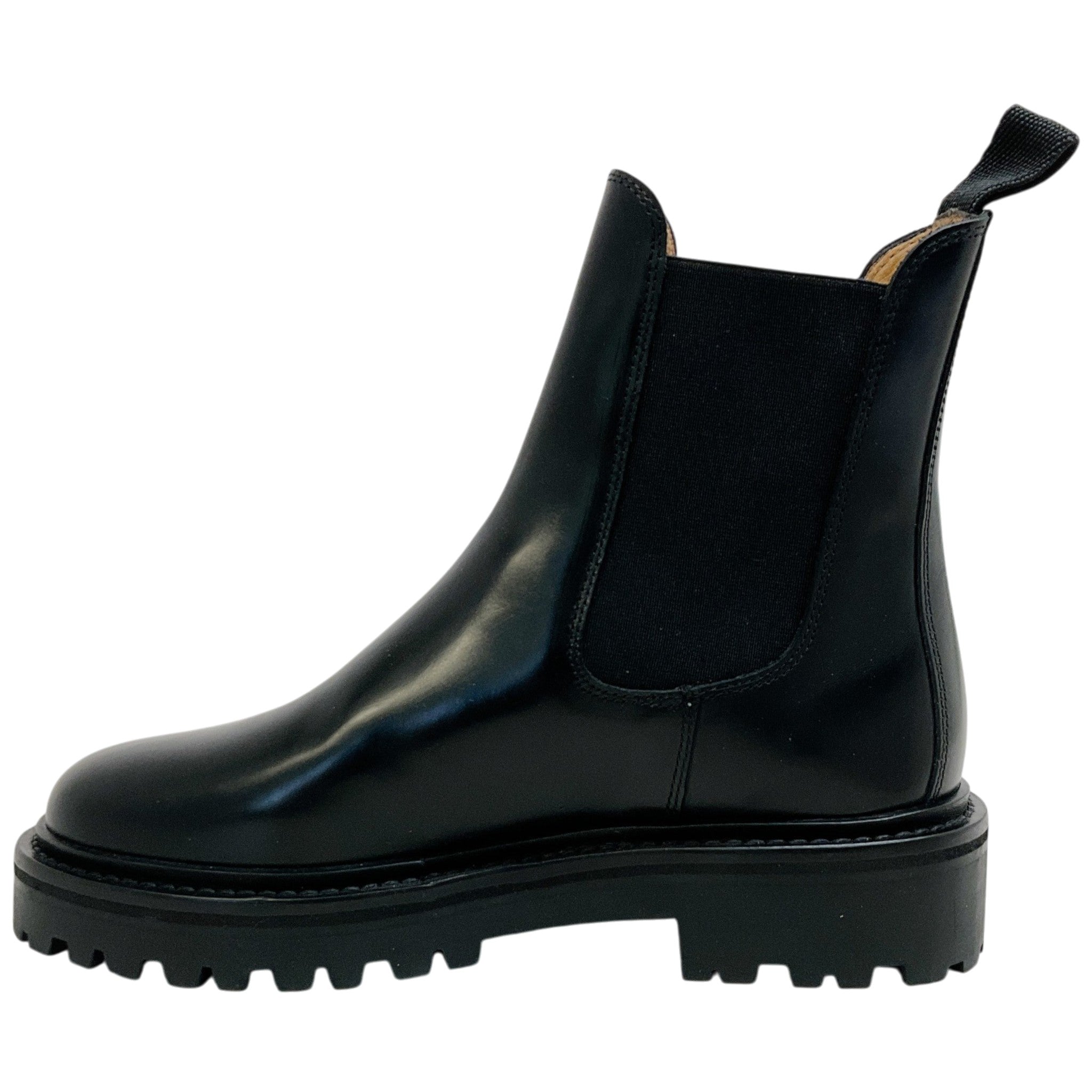 Isabel Marant Black Leather Castay Chelsea Boots
