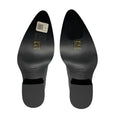 Load image into Gallery viewer, Jil Sander Black Pointed Toe Leather Loafers with Silver Metal Detail

