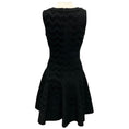 Load image into Gallery viewer, Alaia Black Chevron Chenille Knit Sleeveless Flared Dress
