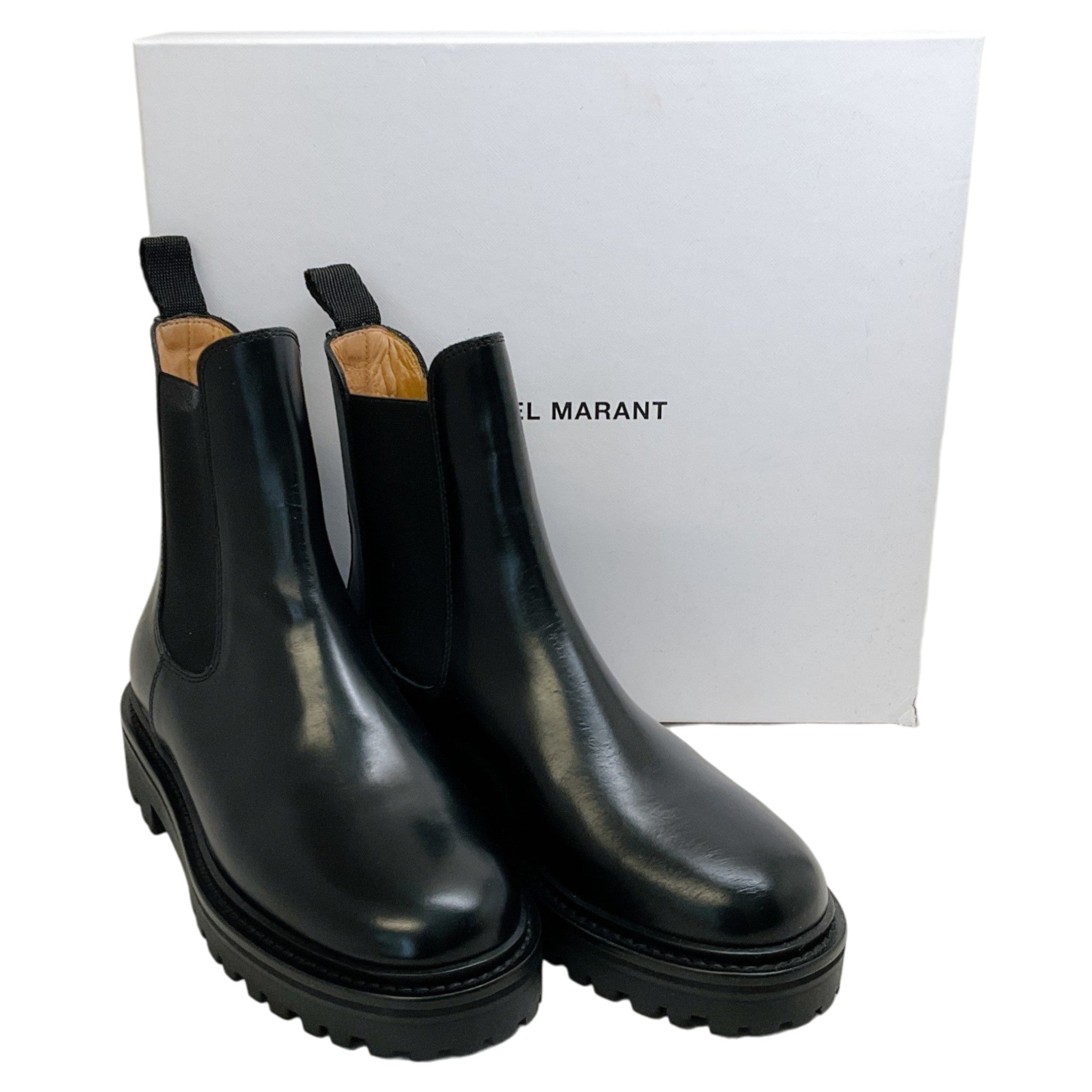 Isabel Marant Black Leather Castay Chelsea Boots