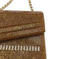 Load image into Gallery viewer, Jimmy Choo Gold Metallic Glitter Acrylic Candy Clutch Bag
