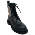 Load image into Gallery viewer, Voile Blanche Black Leather / Taupe Tweed Cleo Boots

