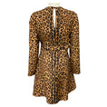 Load image into Gallery viewer, Valentino Tan / Black Leopard Printed Flared Mini Dress with Belt
