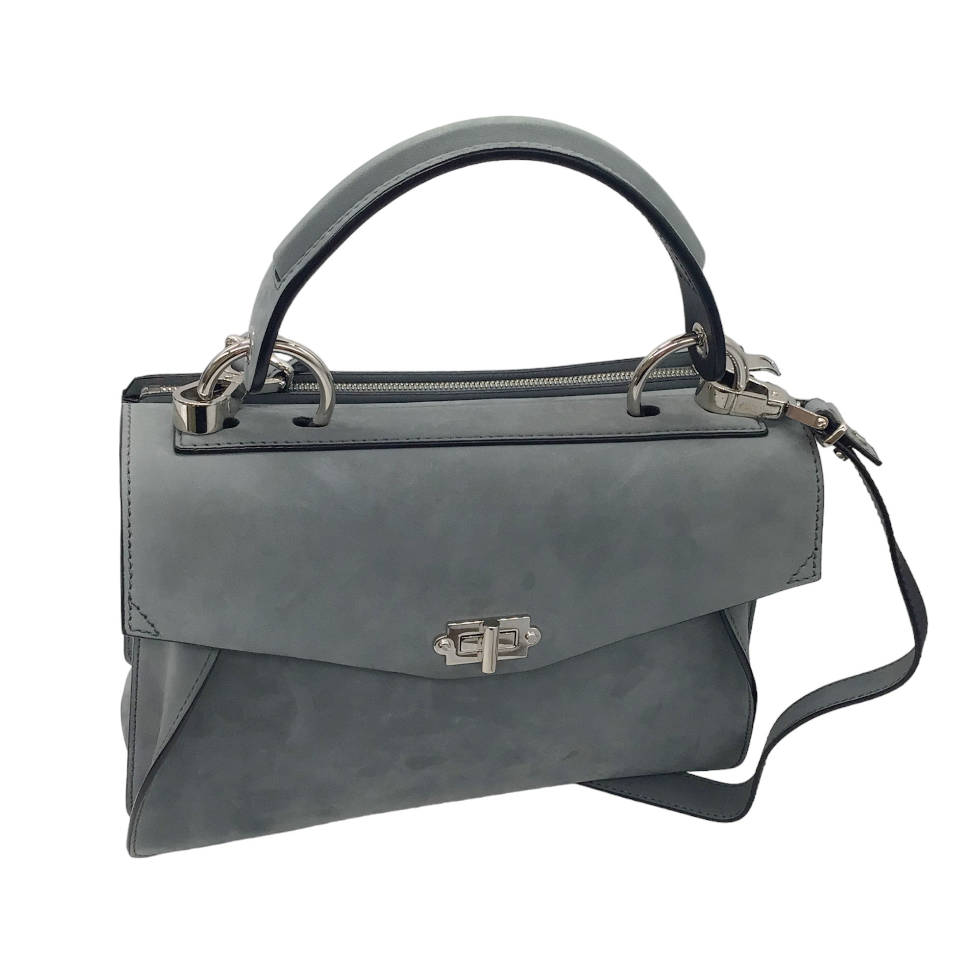 Proenza Schouler Grey Suede Medium Hava Handbag