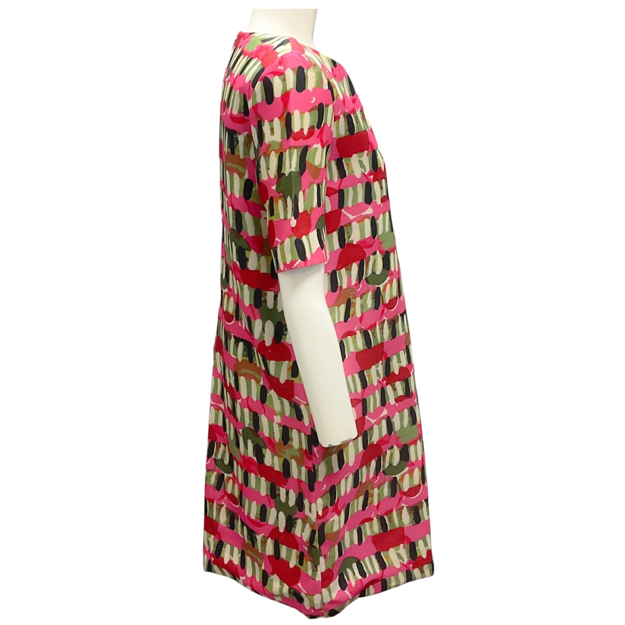 Marni Pink / Green Multi Printed Short Sleeved Dress