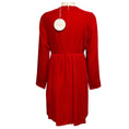 Load image into Gallery viewer, Chloe Red Crush Heart Cut Out Detail Velvet Dress
