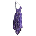 Load image into Gallery viewer, Prabal Gurung Purple / White Printed Handkerchief Midi Dress
