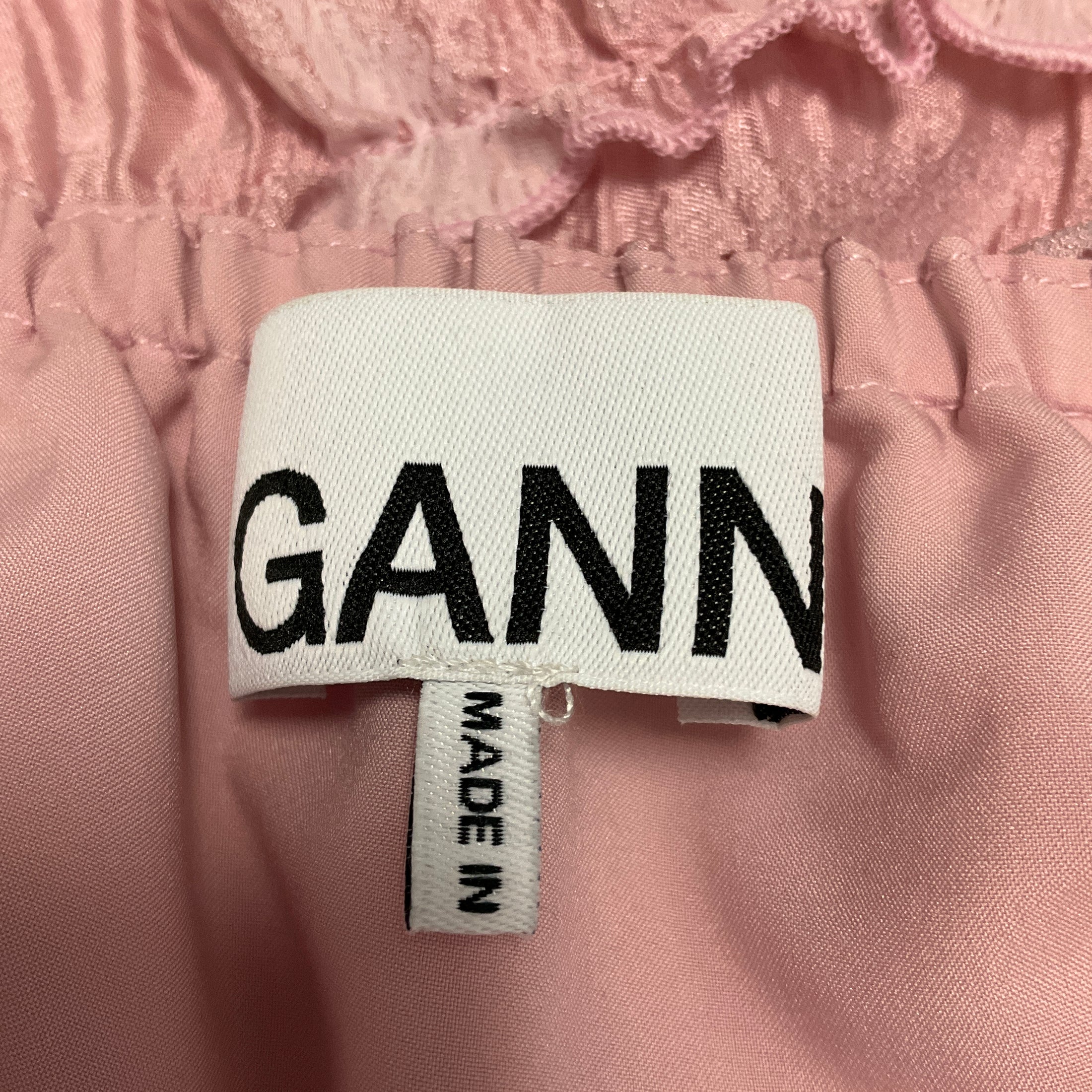 Ganni Pink Layer Midi Dress