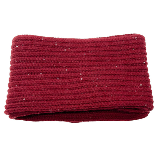 Loro Piana Burgundy Sequined Cashmere Knit Scarf