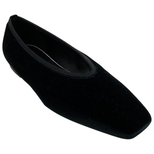 Toteme Black Velvet Ballet Flats