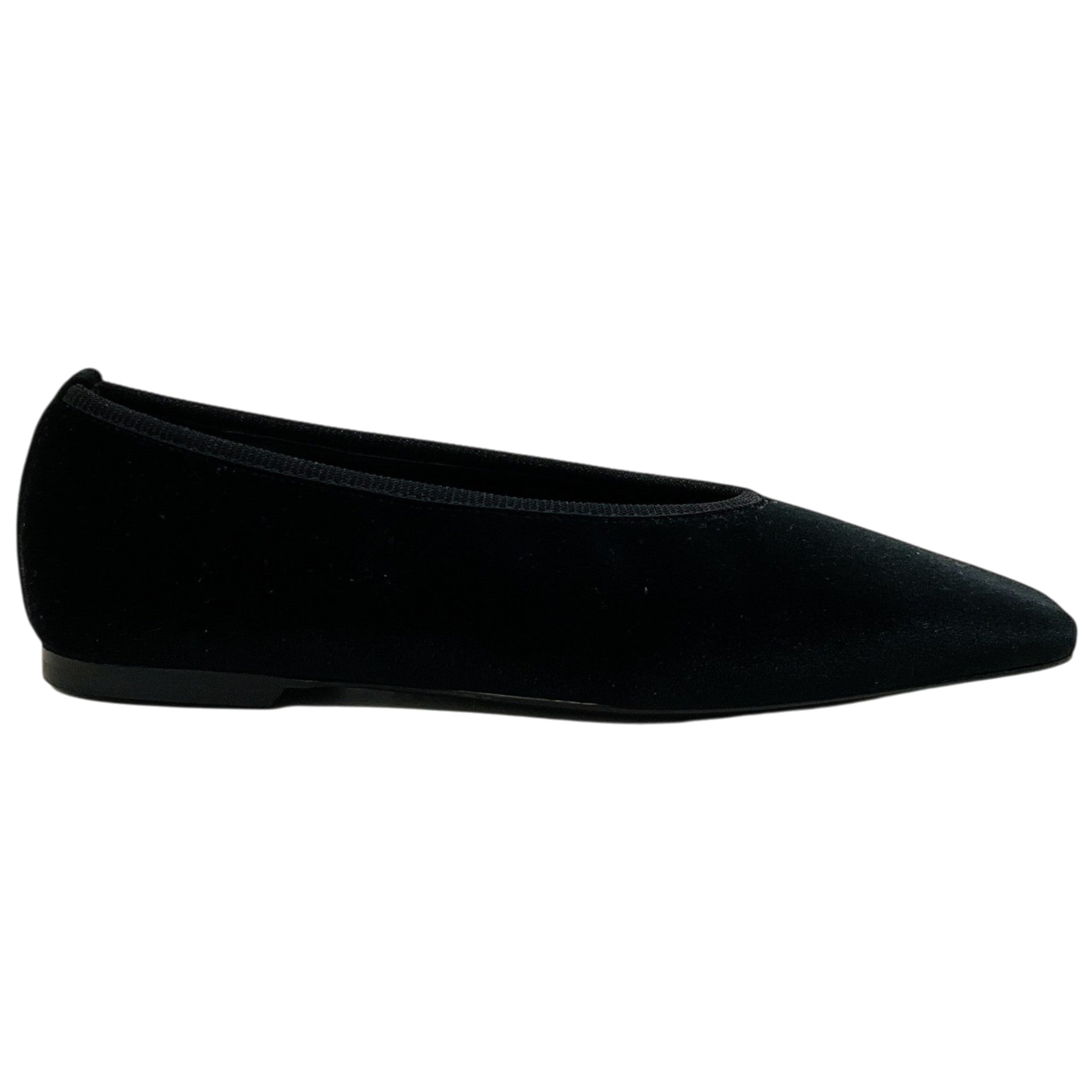 Toteme Black Velvet Ballet Flats