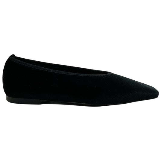 Toteme Black Velvet Ballet Flats