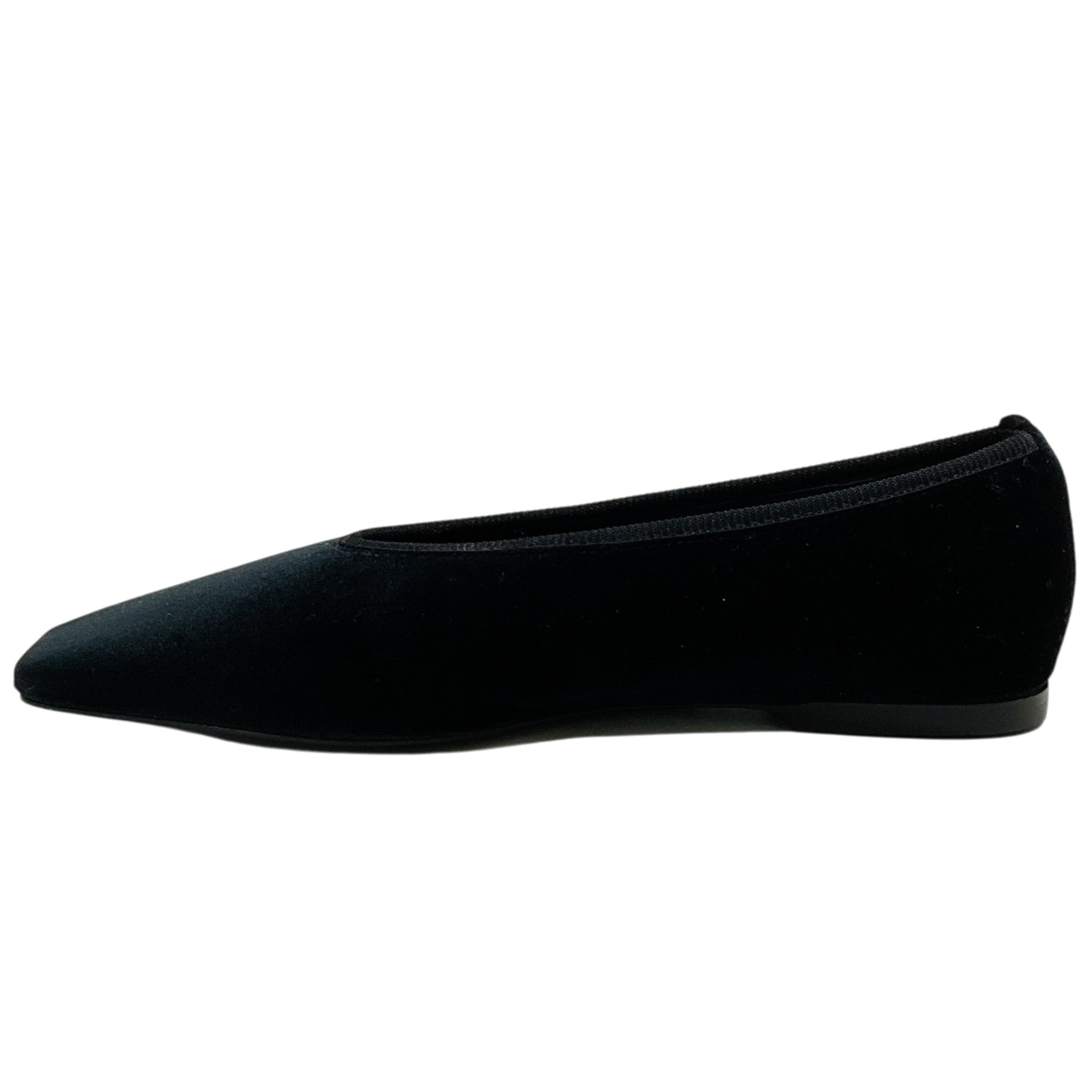 Toteme Black Velvet Ballet Flats